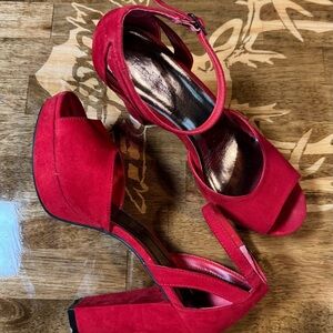 Elegant Red Women's Heels